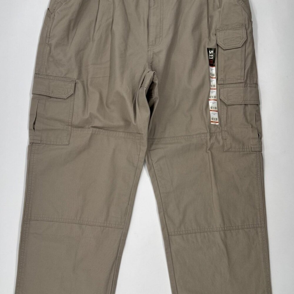 5.11 Tactical Pants Mens 42x30 Regular Fit Khaki Canvas Cargo Police Uniform NEW